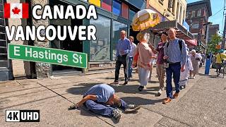 🇨🇦 【4K】 East Hastings St. Downtown Vancouver BC, Canada. Street Walk.