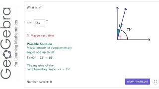 Complementary and Supplementary Angles- Activity using GeoGebra