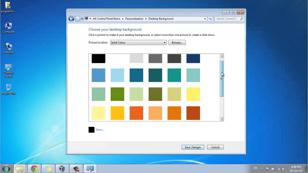 Change Color Of Desktop Color : How To Change Background Color In