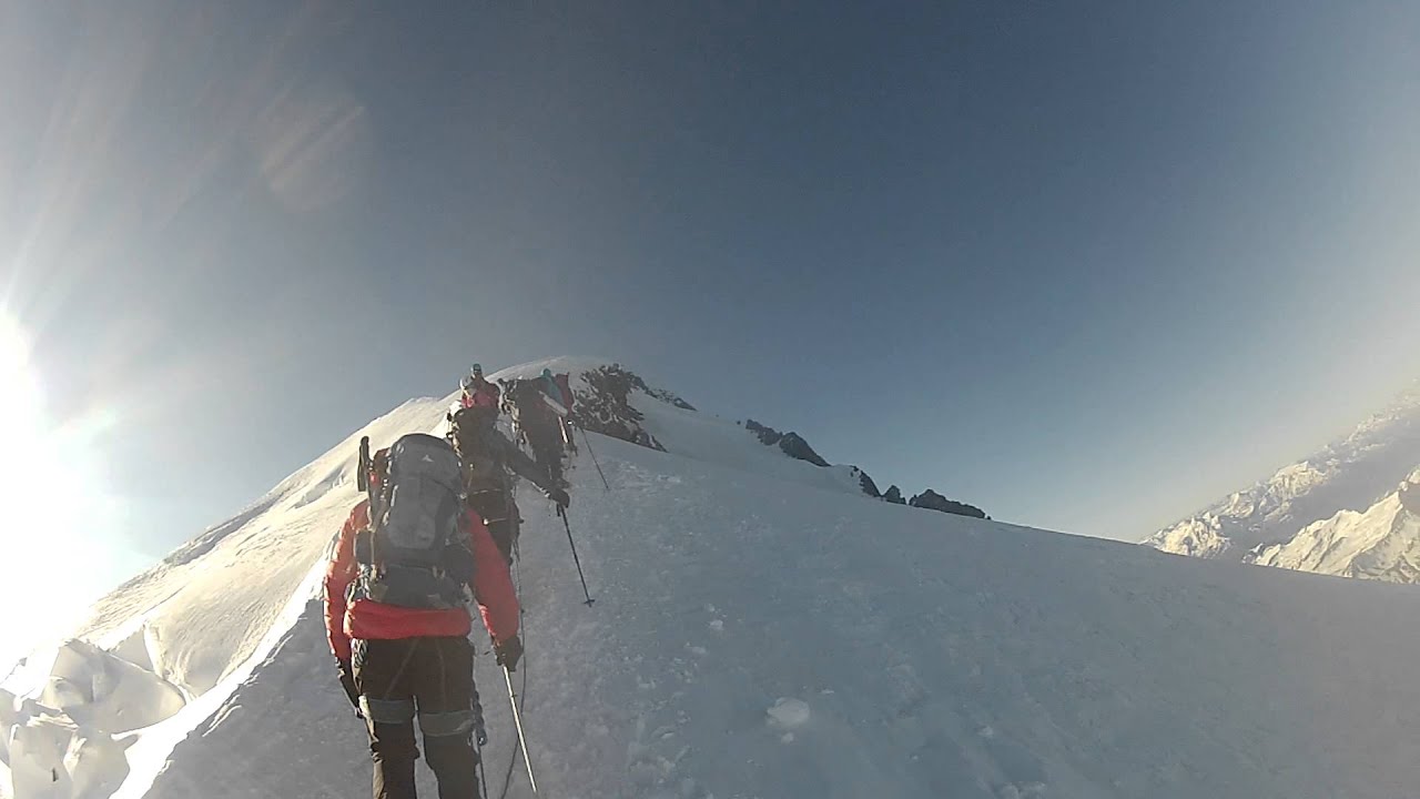 Ascending Mont Blanc 2013 - Up the bosses ridge amazing! - YouTube