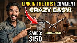 Unbelievably Easy DIY Rustic Wall Clock from Scrap Wood – Anyone Can Build It!
