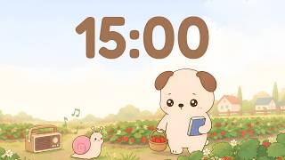 Information 15 Minute Timer 🐶 Cozy Lofi for Study & Focus (Strawberry Field Scene🍓) Update