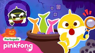 Esconde-Esconde com Tubarões Ladrões do Halloween 🎃 | Pinkfong, Bebê Tubarão! Canções para Crianças