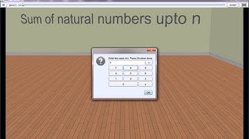 User Input Demo program in Alice