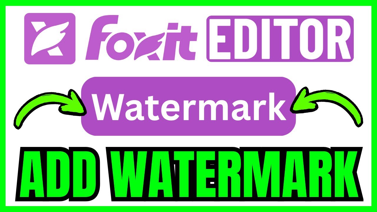 How To ADD WATERMARK In Foxit PDF Editor (QUICK & EASY) 2026