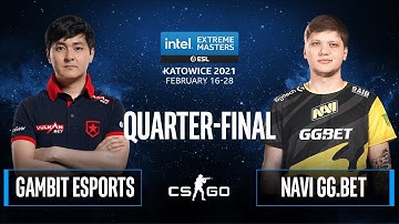 CS:GO - Gambit Esports vs. NAVI GG.BET [Overpass] Map 1 - IEM Katowice 2021 - Quarter-final