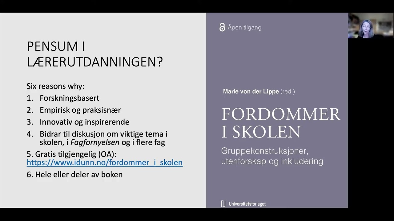 Bokbad: Fordommer i skolen, Forebygging av fordommer i skolen og Hvordan forstå fordommer