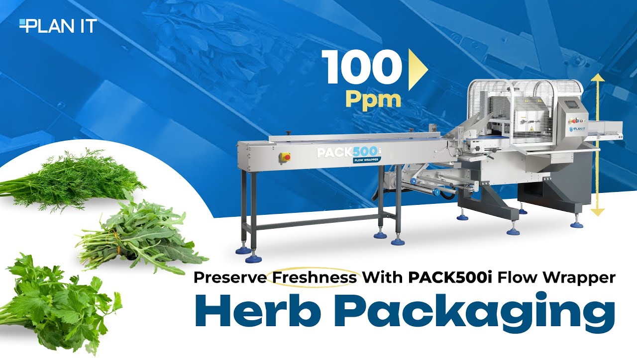 Fresh Herb Packaging | Pack500i Inverted Flow Wrapper - YouTube