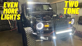 REBUILDING WRECKED FORD BRONCO ROCK LIGHTS &amp; SECONDARY COLOR
