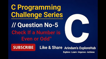 📌 Check If a Number is Even or Odd in C Programming