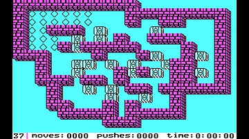IBM PC  - Sokoban Solution - Level 37