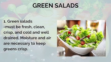 TLE-COOKERY 9 QUARTER 2 WEEK 1- CLASSIFICATION OF SALAD ACCORDING TO INGREDIENTS USE