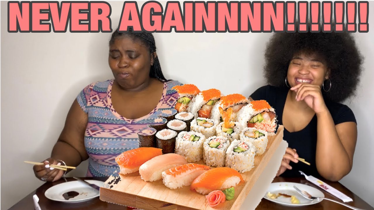 SUSHI MUKBANG 🍣🥟 | I TRIED RAW SUSHI FOR THE FIRST TIME! | + GIVEAWAY ...