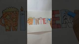 Full Easy art | drawing | Winter Block Letters #art Update