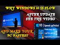 why pc is slow after windows update I make the pc fastest I see the video I technical bizzard