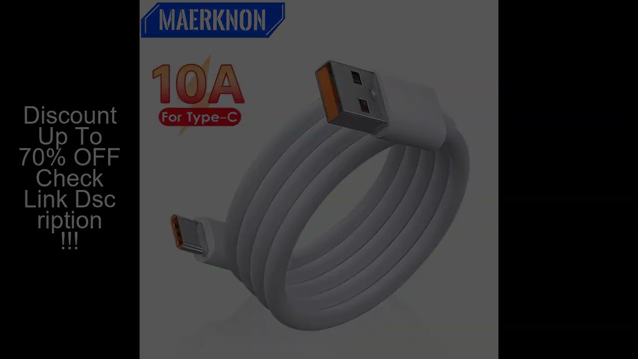 10A 120W Type C Fast Charging Cable Phone Charger USB C Data Cord For Huawei Mate 40 50 Honor Xiaomi