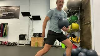 Split Stance Medicine Ball Pulse Throw