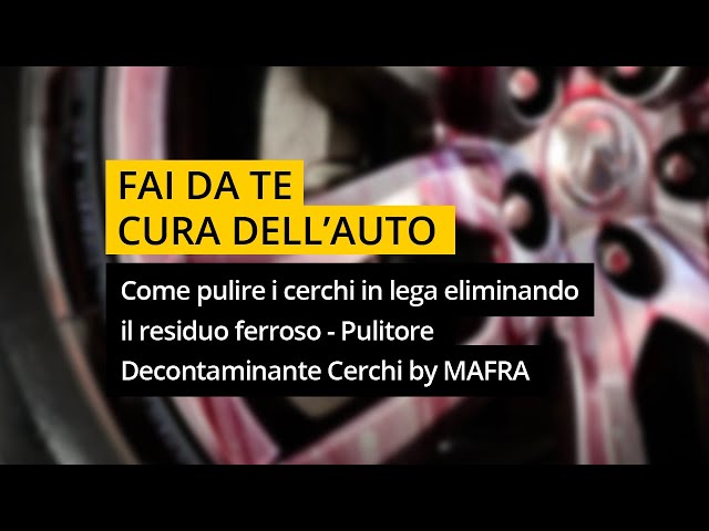 How to clean alloy wheels by removing ferrous residue - Mafra Fallout -  Iron Remover 