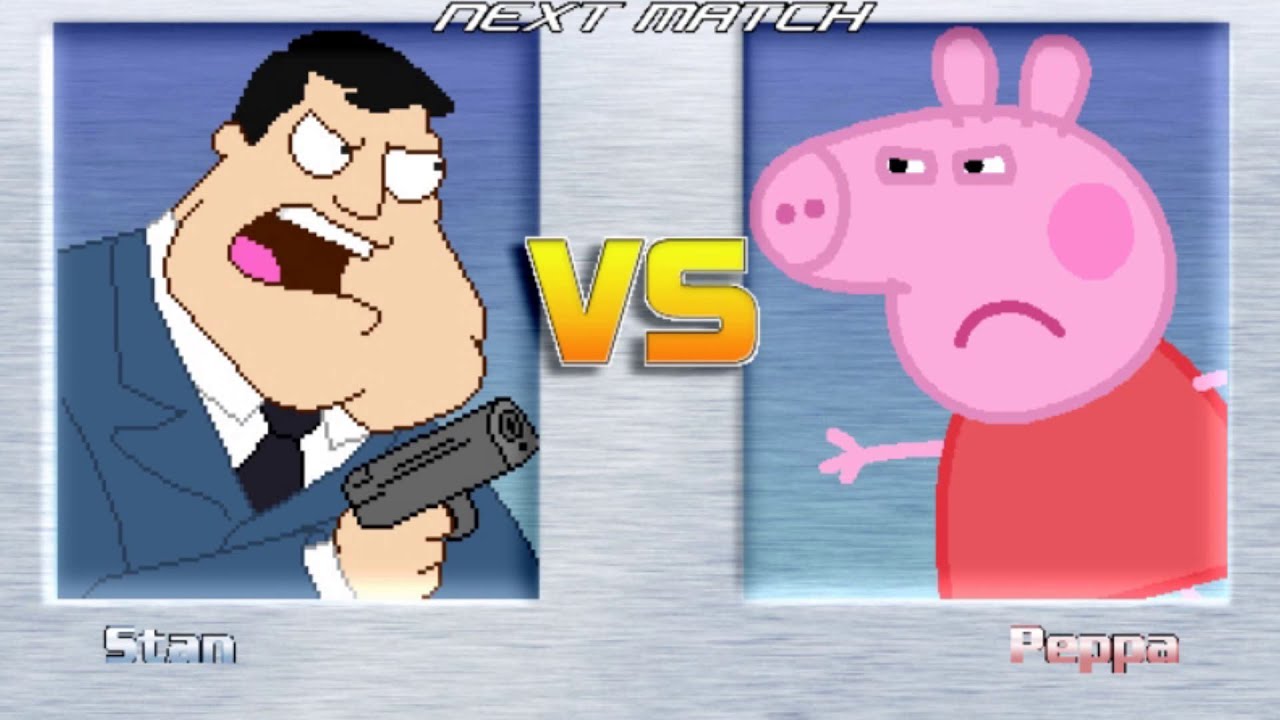 M.U.G.E.N. REQUEST | Stan Smith vs Peppa Pig | American Dad vs Peppa Pig