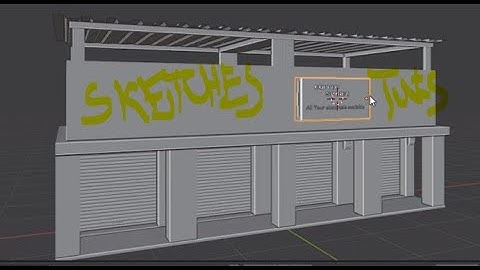 how to model a building in blender 2.9(time lapse)_low poly shop modelling
