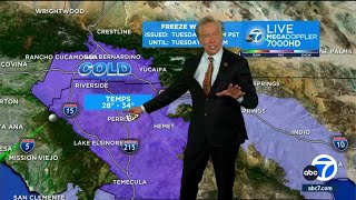 How low will the temps go? ABC7's Dallas Raines breaks down the frigid SoCal forecast