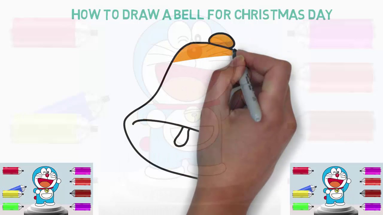 how to draw a single bell for christmas _ Vẽ chuông Noel cho bé