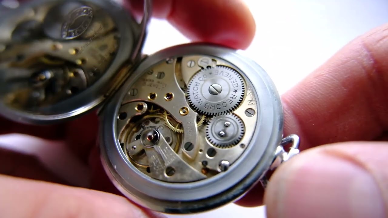 RECORD Watch Co. Geneve Vintage Pocket Watch - YouTube
