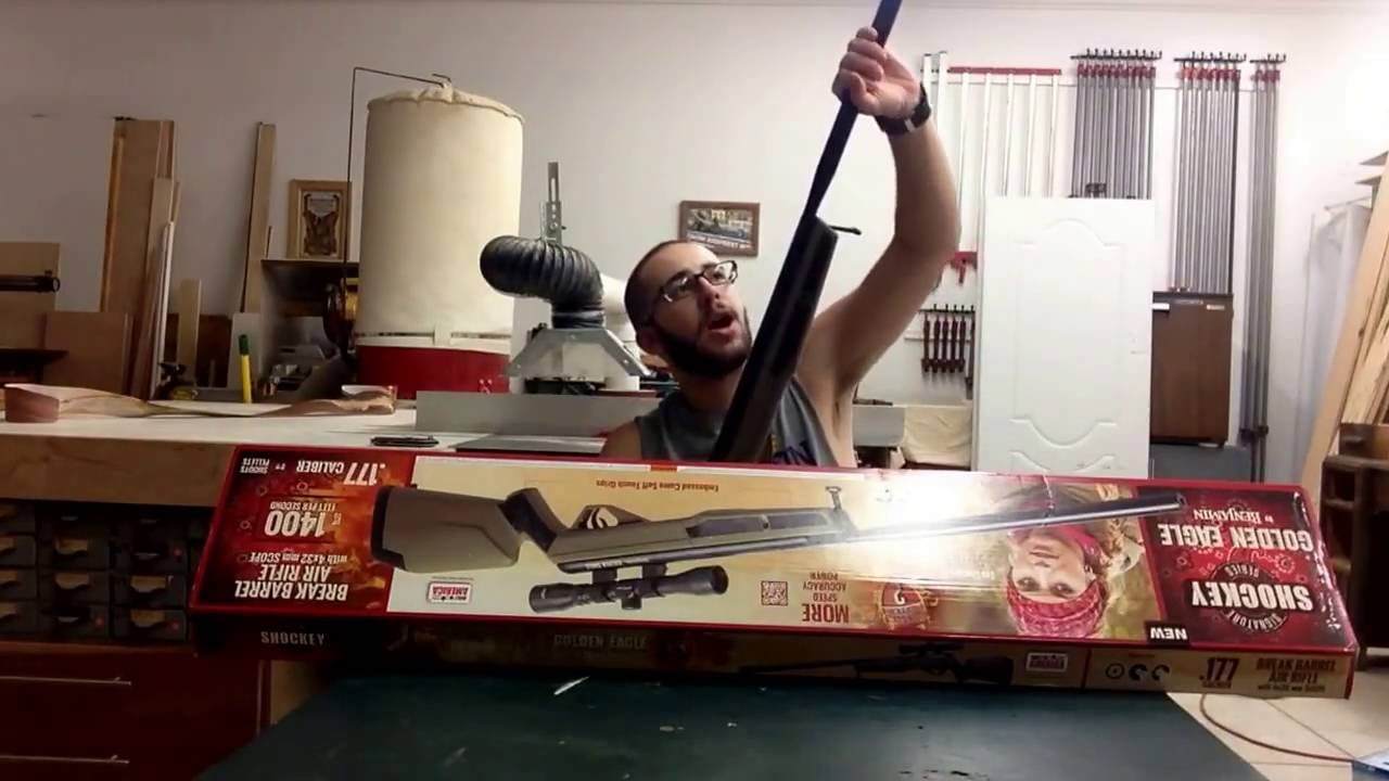 Unboxing the Eva Shockey Golden Eagle by Benjamin air rifle (.177) (NITRO PISTON 2)