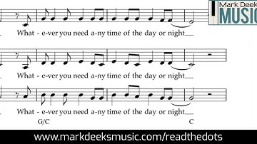 Two signs that look the same that are not - Tip Video from Mark Deeks Music readthedots