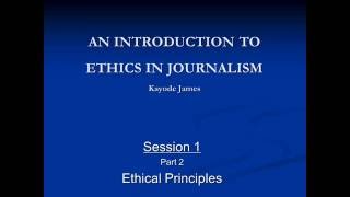 Media Ethics lecture 1B
