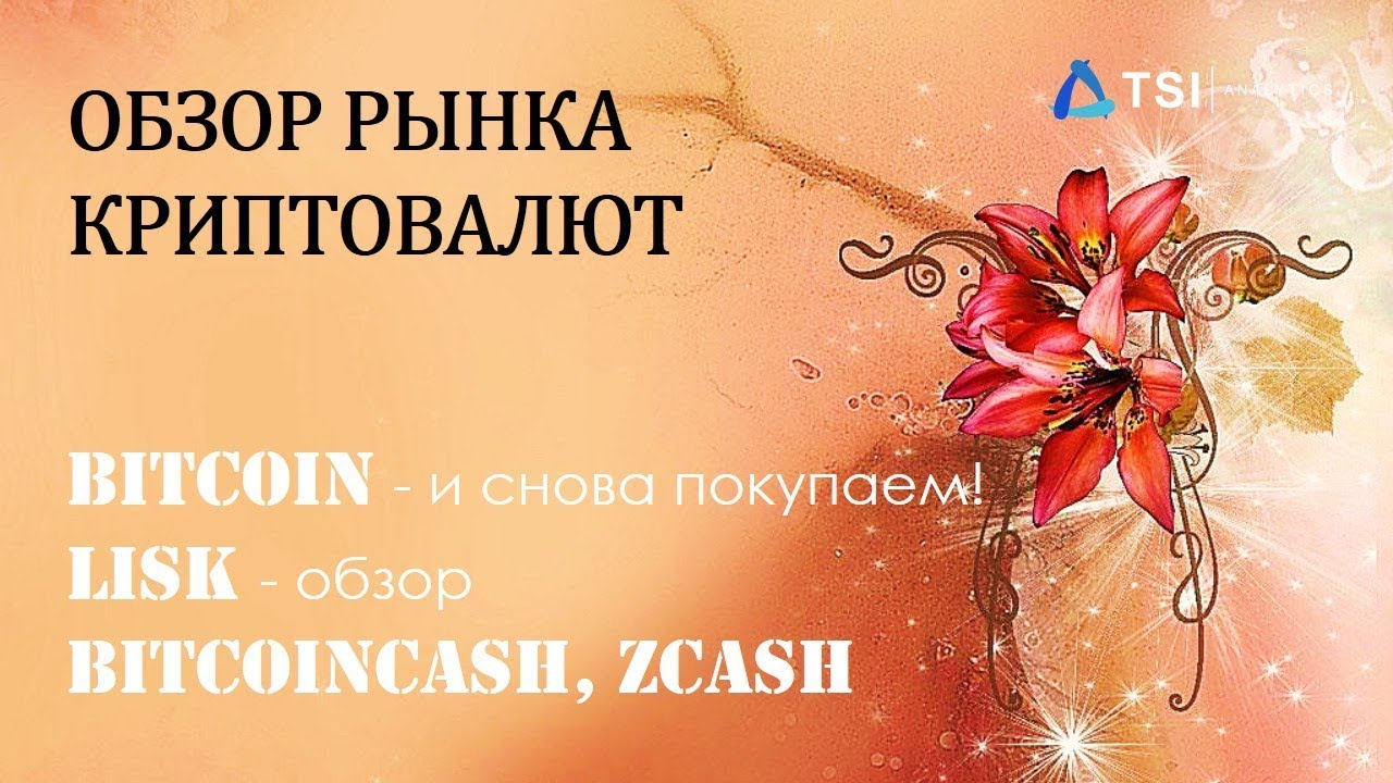 Bitcoin — и снова покупаем. BitcoinCash, ZCash и Lisk | Обзор TSI Analytics