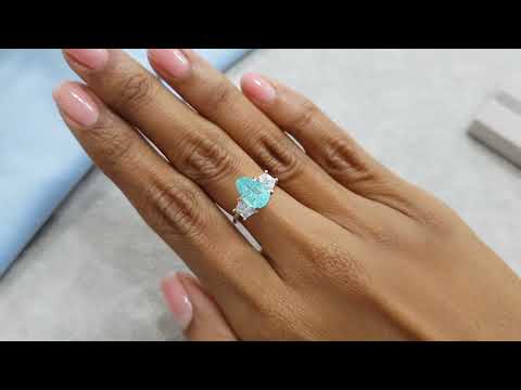 Bright blue neon Paraiba 1.91 ct, Brazil Video  № 1