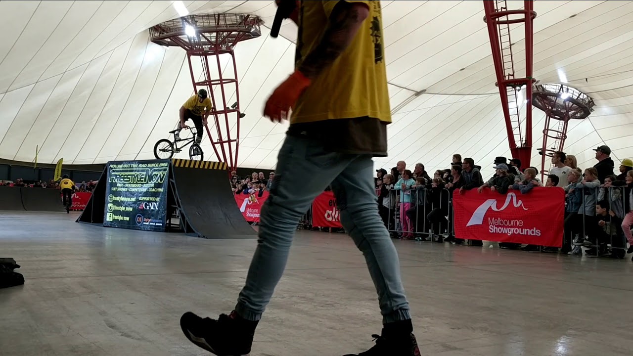 Freestyle Now BMX scooter skateboard stunt show – CMEFU family picnic day Melbourne