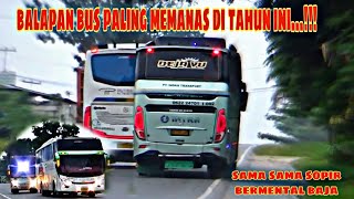 TEGANG...!!! Balapan bus di jalan lintas sumatra - Sopirnya sama sama gak mau mengalah