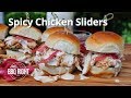 Spicy Chicken Sliders with a Whole Smoked Chicken