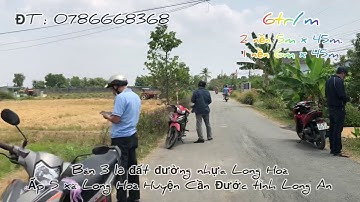 Bán đất thổ cư mặt tiền đường nhựa Long Hoà Phước Vân "Cần Đước" gần chợ Rạch Kiến và chợ Phước Vân