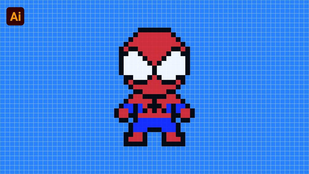 How to Create Pixel Art | Adobe Illustrator Tutorial - YouTube