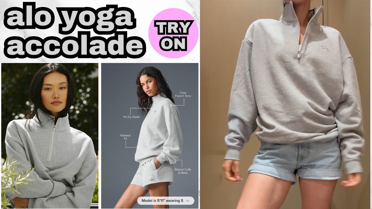 alo yoga アコレード 1/4ジップ プルオーバー　Sサイズ グレー 楽天市場】ALO Yoga Accolade 1/4 Zip Pullover アコレード 1/4 ジップ