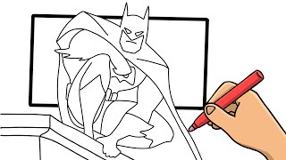 BATMAN DRAWING - HOW TO DRAW BATMAN - SIMPLE BATMAN DRAWING - BATMAN DRAWLINE - COLORING BATMAN PAGE by PLAY DISNEY & FRIENDS - PlayDoh & Coloring for Kids 51,070 views 3 years ago 6 minutes, 59 seconds