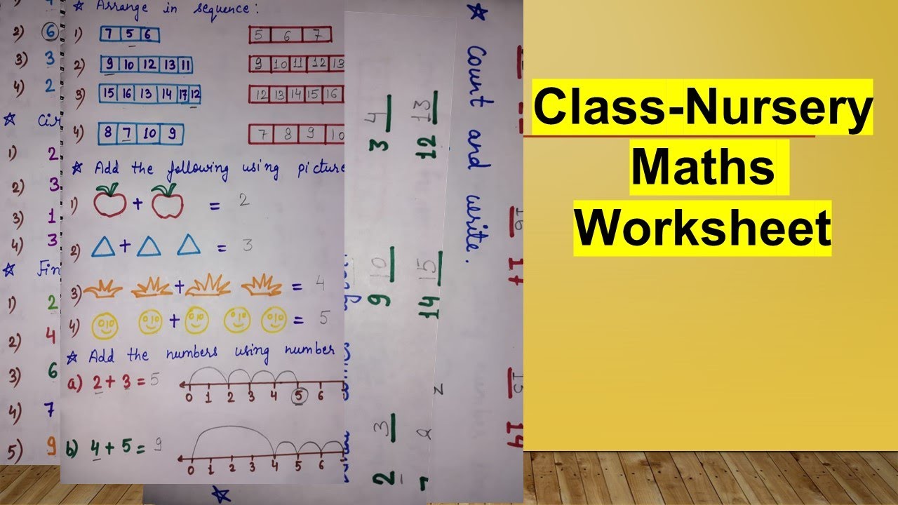 Nursery Worksheet | Nursery Math Worksheet | Math Worksheet for clas Nursery