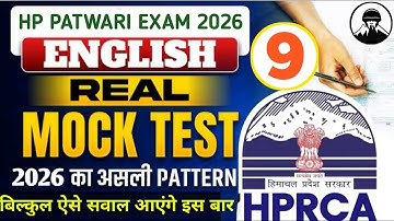 HP Patwari English Mock Test ~9🔴| HP Patwari Recruitment 2025 | HP Patwari Bharti 2025 | HimRakshak🎯