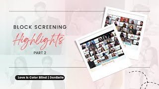 Block Screening Highlights Part 2 | DonBelle - Donny Pangilinan & Belle Mariano