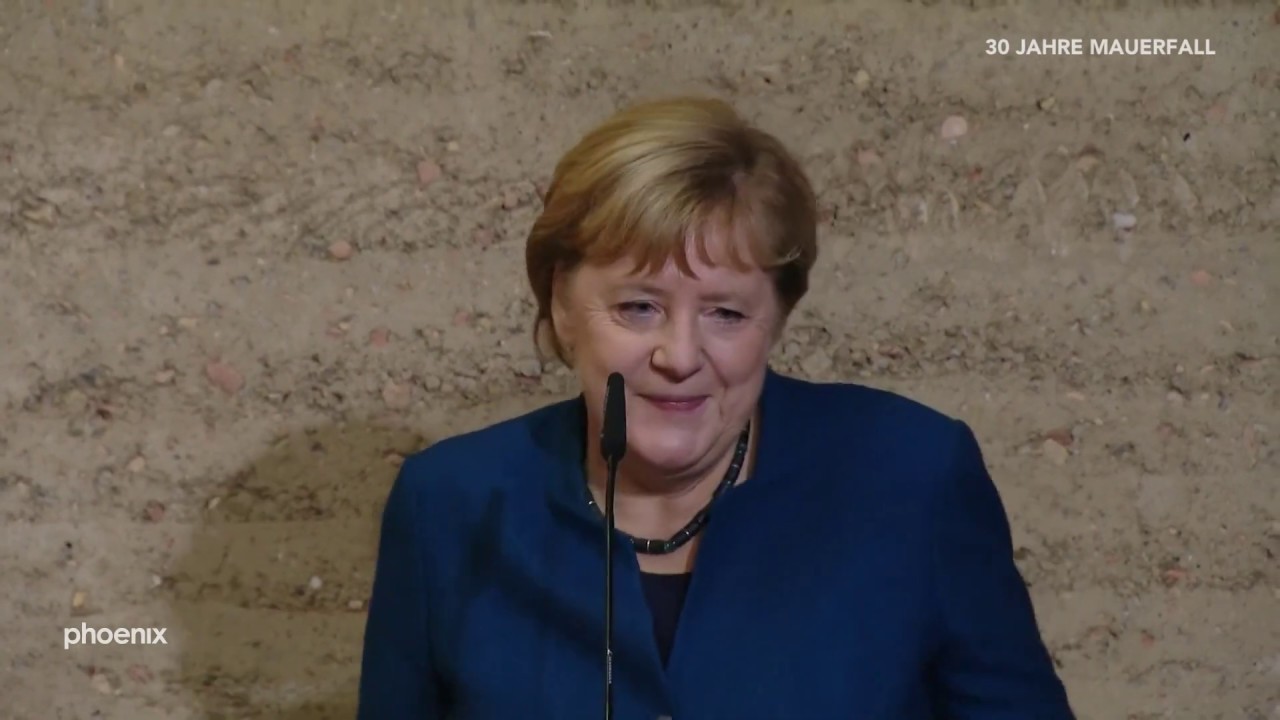 Rede von Angela Merkel zum Mauerfall vor 30 Jahren am 09.11.1989