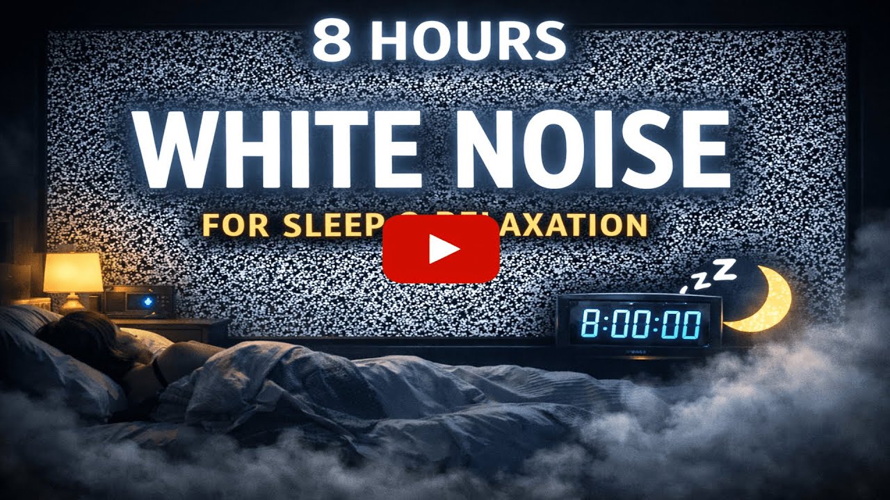 White Noise Black Screen 8 Hours Good Sleeping Relaxing Meditation ASMR