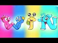 New garten of banban and rainbow friends become alphabet lore all letters 3  gm colors animation