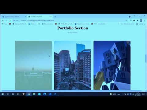 Html and CSS portfolio section #cyberinitiation coding reels