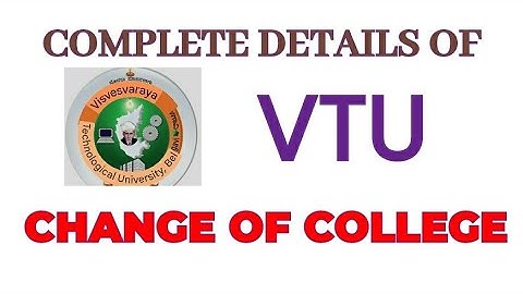 VTU: CHANGE OF COLLEGE APPLICATIONS ARE INVITED for 5th sem UG    #vtu @kss-chintamani 