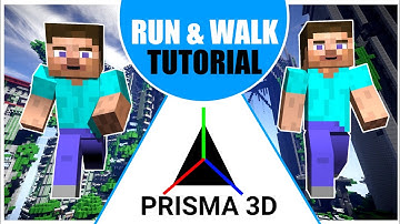 Walk and run cycle Tutorial | Prisma 3d | Minecraft Animation