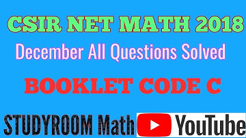 NET MATH 2018 DECEMBER SOLVED PAPER ||