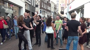 IZFM 2014 Amsterdam Netherlands Zouk Flashmob 4 Kalverstraat